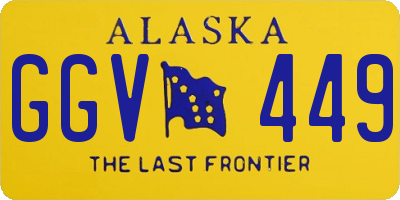 AK license plate GGV449