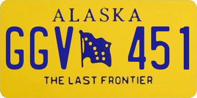 AK license plate GGV451