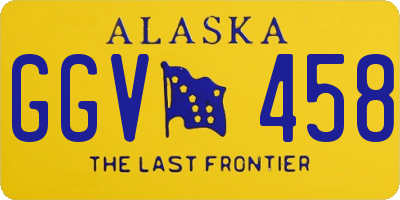 AK license plate GGV458