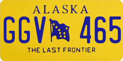 AK license plate GGV465