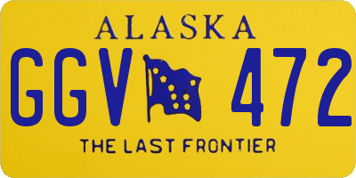 AK license plate GGV472