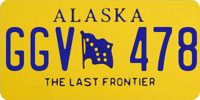 AK license plate GGV478