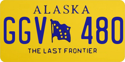 AK license plate GGV480