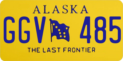 AK license plate GGV485