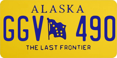 AK license plate GGV490