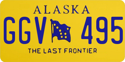 AK license plate GGV495