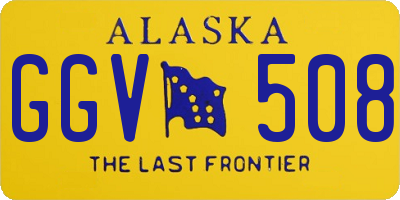 AK license plate GGV508