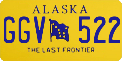 AK license plate GGV522