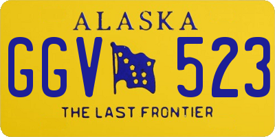 AK license plate GGV523
