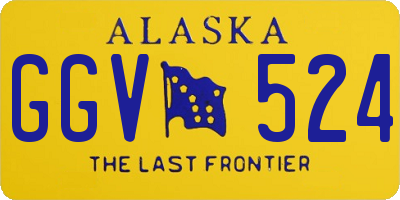 AK license plate GGV524