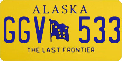 AK license plate GGV533