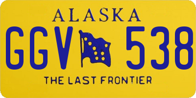 AK license plate GGV538