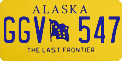 AK license plate GGV547