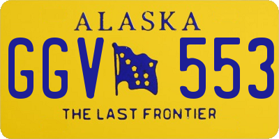 AK license plate GGV553