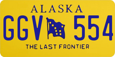 AK license plate GGV554