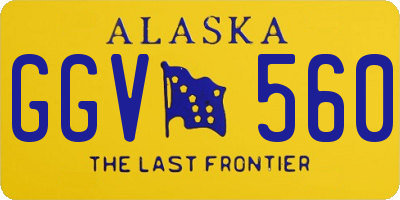 AK license plate GGV560