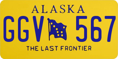 AK license plate GGV567