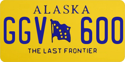 AK license plate GGV600