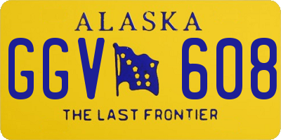 AK license plate GGV608