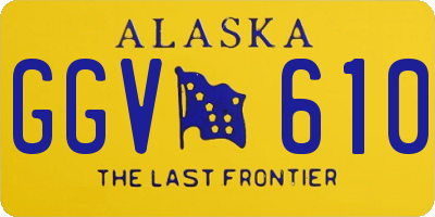 AK license plate GGV610