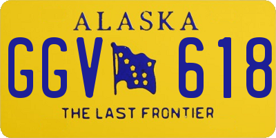AK license plate GGV618