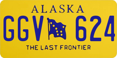 AK license plate GGV624