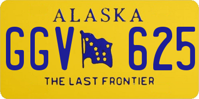 AK license plate GGV625