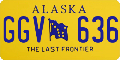 AK license plate GGV636