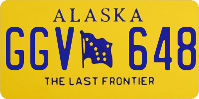 AK license plate GGV648
