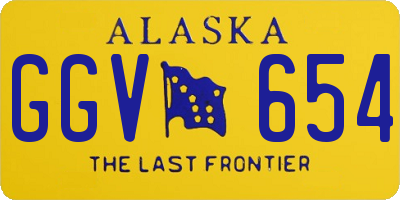 AK license plate GGV654