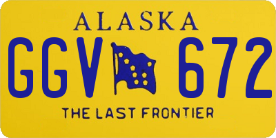 AK license plate GGV672