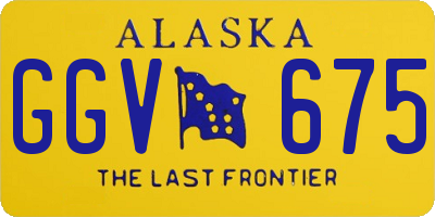 AK license plate GGV675