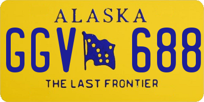 AK license plate GGV688