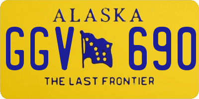 AK license plate GGV690