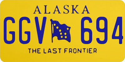 AK license plate GGV694