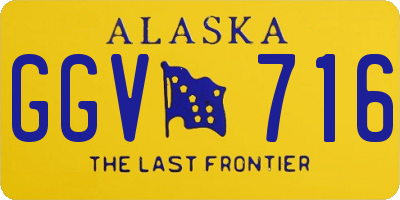 AK license plate GGV716