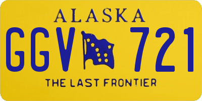 AK license plate GGV721