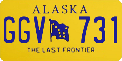 AK license plate GGV731