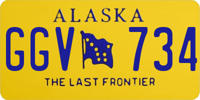 AK license plate GGV734