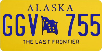 AK license plate GGV755