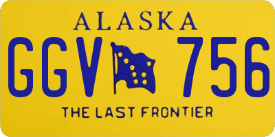 AK license plate GGV756