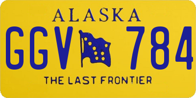 AK license plate GGV784
