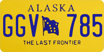 AK license plate GGV785