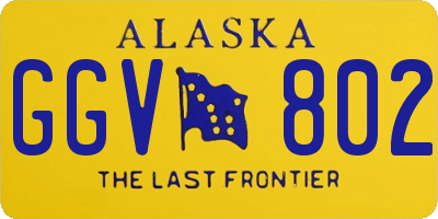 AK license plate GGV802