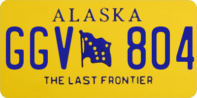 AK license plate GGV804