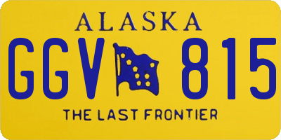 AK license plate GGV815