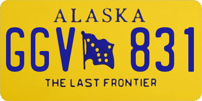 AK license plate GGV831