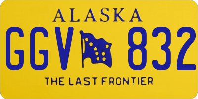 AK license plate GGV832