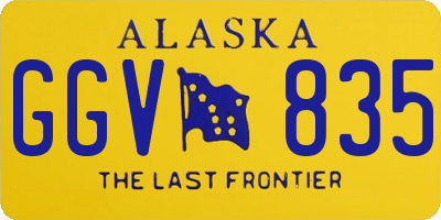 AK license plate GGV835