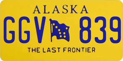 AK license plate GGV839